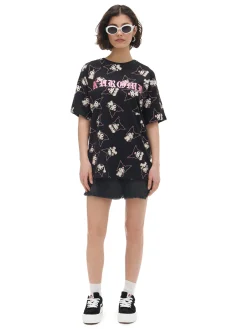 T-shirt oversize z nadrukiem Kuromi
