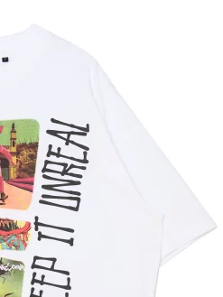 T-shirt oversize z nadrukiem