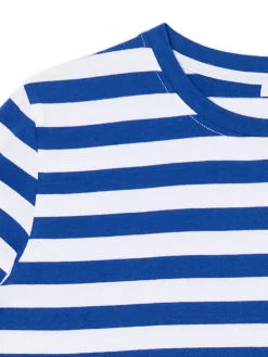T-shirt w niebieskie paski