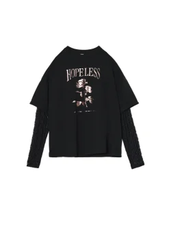 T-shirt z ażurowymi rękawami