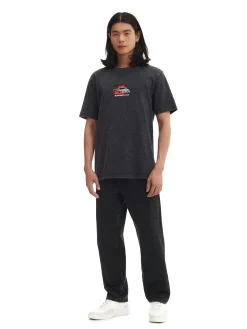 T-shirt z efektem acid wash