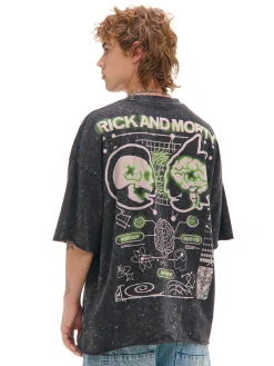 T-shirt z efektem sprania Rick i Morty
