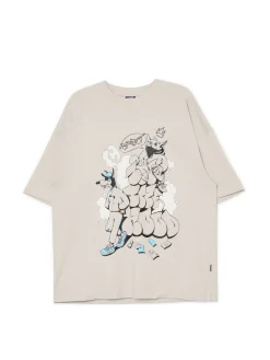 T-shirt z nadrukiem graffiti