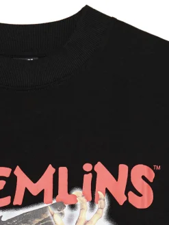Świąteczna czarna koszulka z Gremlinami
