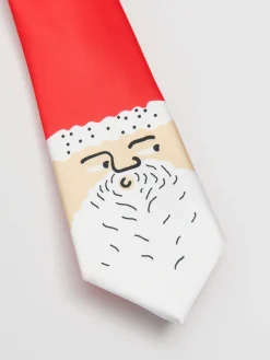 Świąteczny krawat z Mikołajem