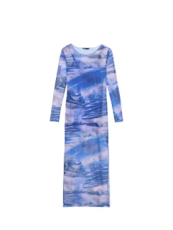 Wzorzysta sukienka midi