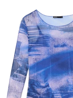 Wzorzysta sukienka midi