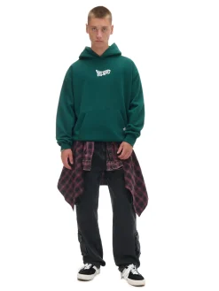 Zielona bluza hoodie z nadrukiem
