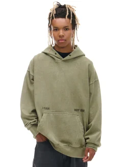 Zielona bluza loose z kapturem