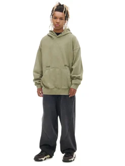 Zielona bluza loose z kapturem