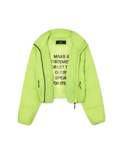 Zielona kurtka puffer