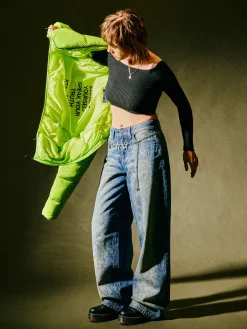 Zielona kurtka puffer