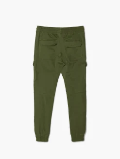 Zielone joggery z kieszeniami cargo